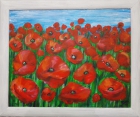  Картина Поляна маков(картины цветов маслом)