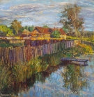  Картина Вечер в деревне