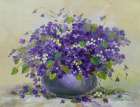  Картина Фиалки и ландыши