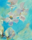  Картина Цветы на голубом