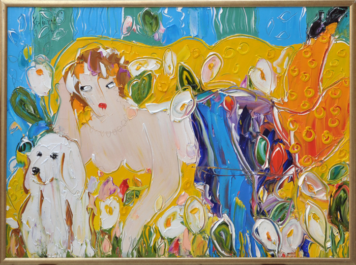 Мадмуазель на желтом диване