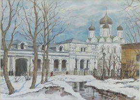 Царское Село. Весна. Гостиный двор.