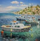  Картина Рыбацкие лодки. Греция.