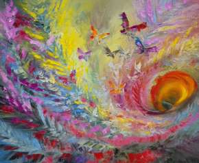 Узоры на стекле ( бабочки)