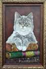  Картина Котёнок библиотекарь
