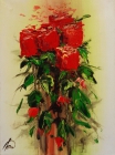  Картина Алые розы