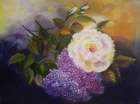  Картина Сирень и роза